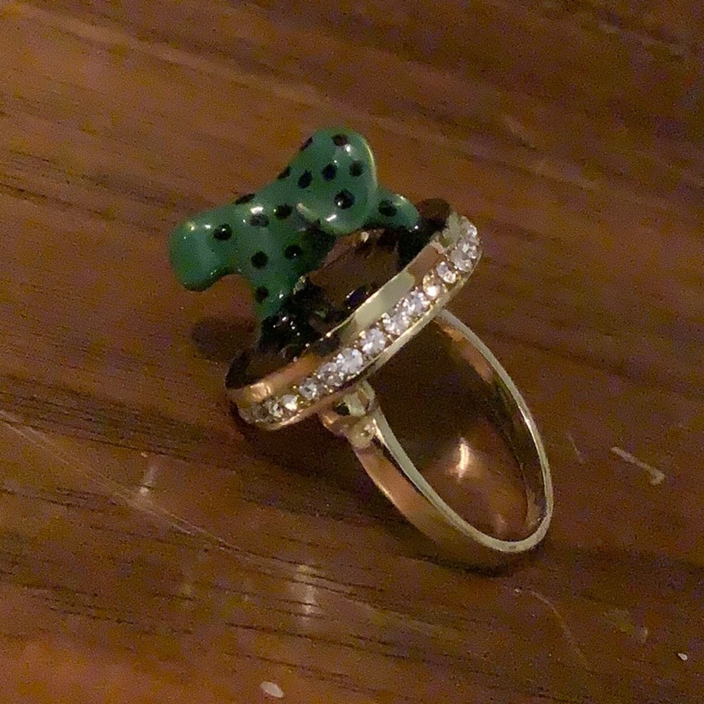 NWOT Zara Green Leopard Cocktail Ring